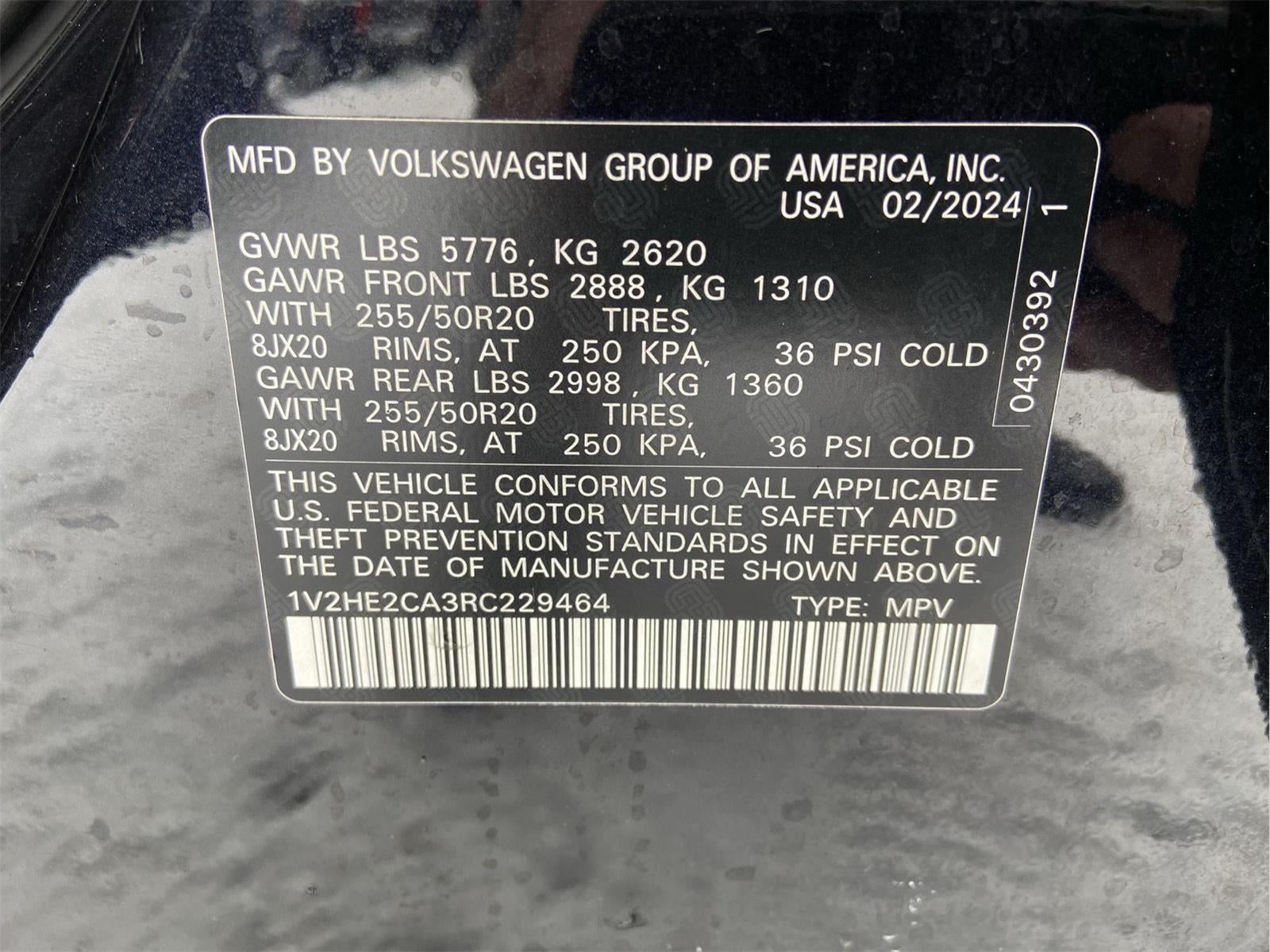 2024 Volkswagen Atlas Cross Sport 2.0T SE w/Technology