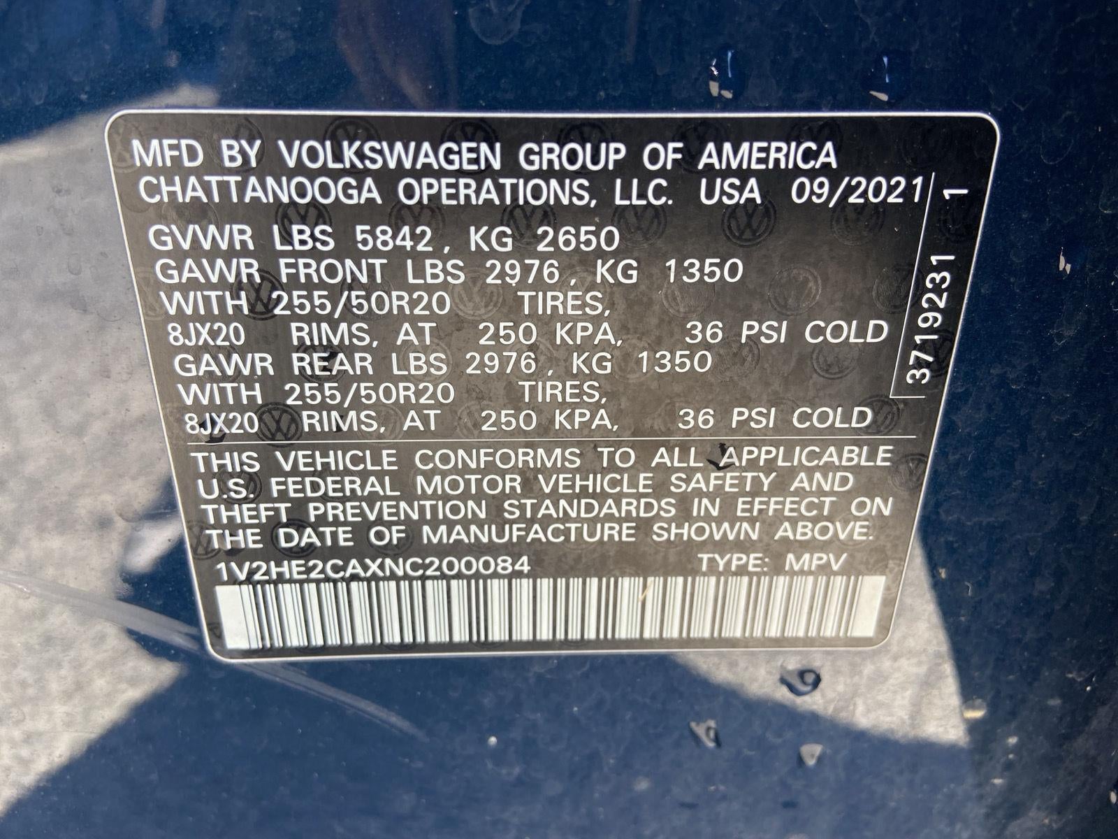 2022 Volkswagen Atlas Cross Sport 3.6L V6 SE w/Technology
