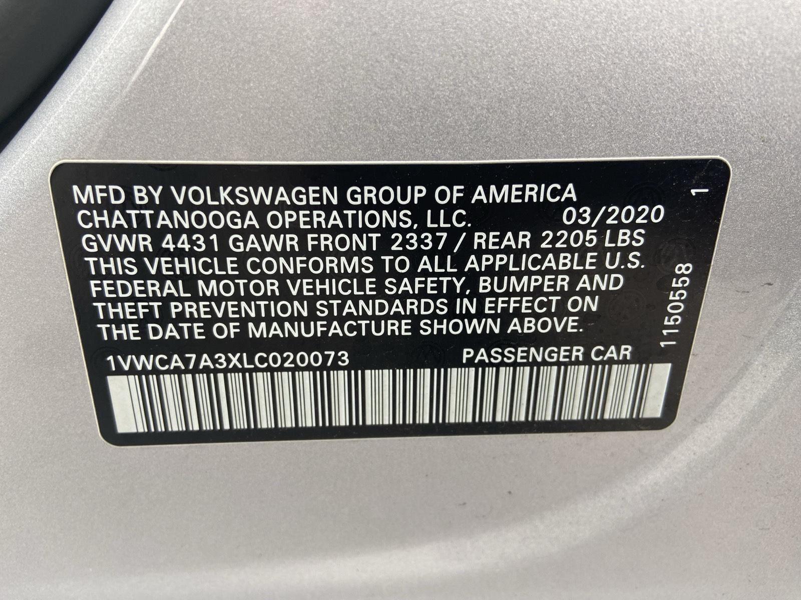 2020 Volkswagen Passat 2.0T SEL