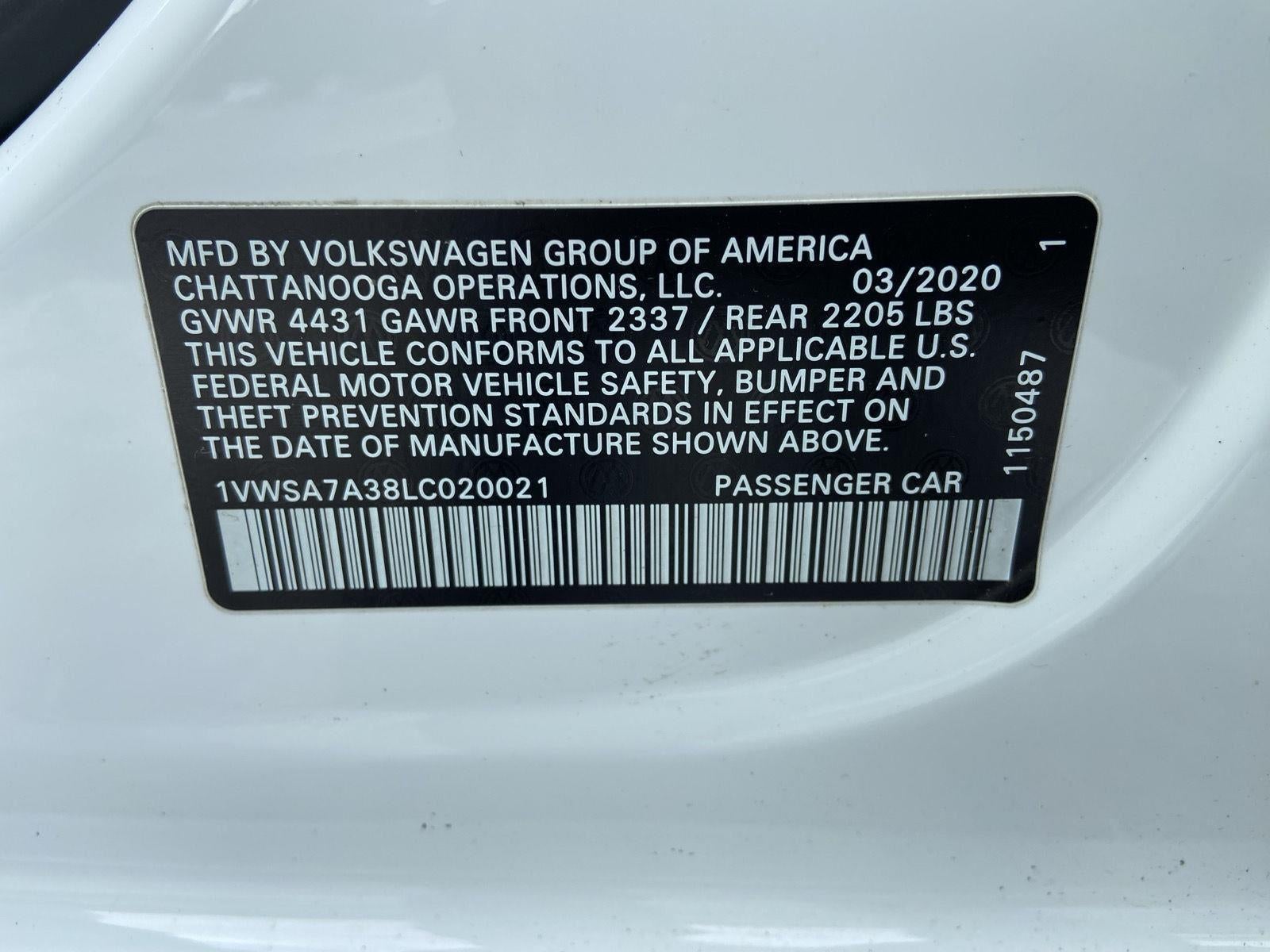 2020 Volkswagen Passat 2.0T SE