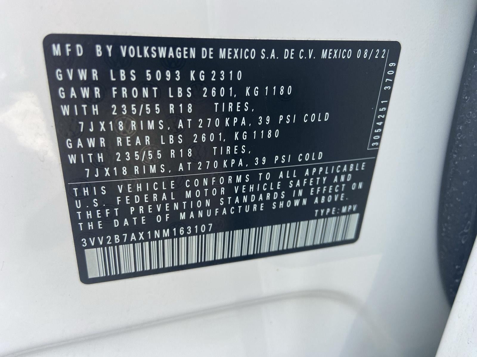 2022 Volkswagen Tiguan SE