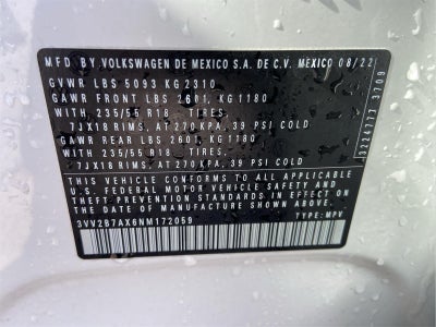 2022 Volkswagen Tiguan SE