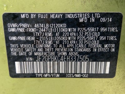 2014 Subaru XV Crosstrek Hybrid Touring